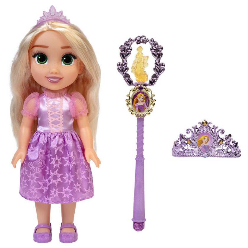 Princess - Rapunzel Dukke Med Tiara