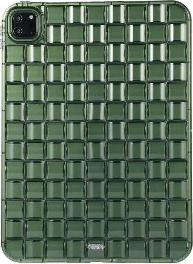 iPad Pro 11" (2022 / 2021 / 2020 / 2018) Fleksibelt Plast Deksel - Flettdesign - Gjennomsiktig / Grønn