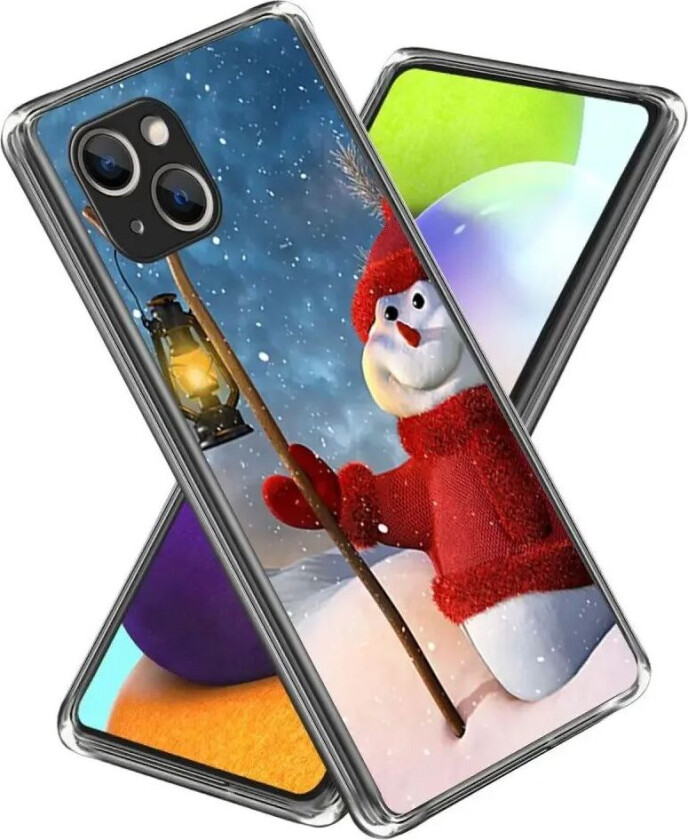iPhone 15 TPU Plast Jul Deksel - Snømann