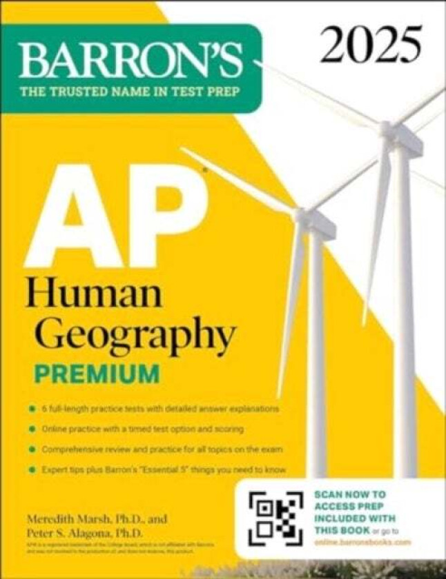 AP Human Geography Premium, 2025: Prep Book with 6 Practice Tests + Comprehensive Review + Online Pr av Meredith Ph.D. Marsh, Peter S. Alagona
