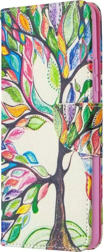 Samsung Galaxy A42 5G PU Skinndeksel m. Lommebok - Fargerikt Tre