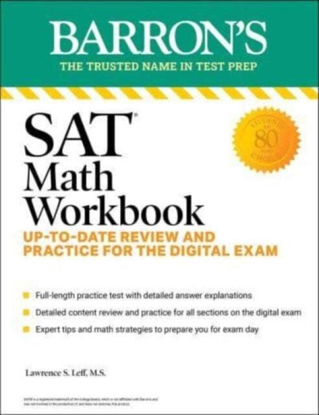 SAT Math Workbook: Up-to-Date Practice for the Digital Exam av Lawrence S. Leff