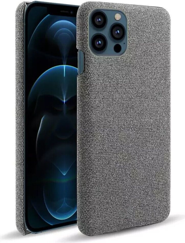 iPhone 13 KSQ Stoff Plast Deksel - Grå