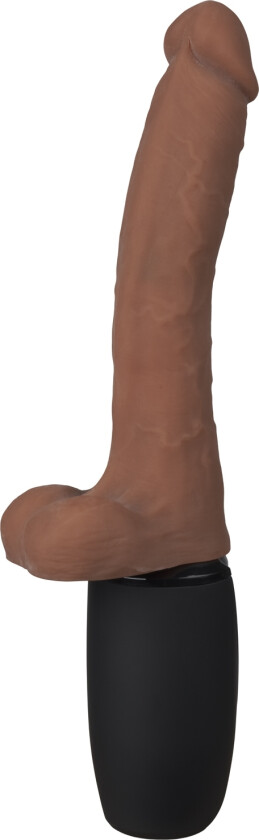 Støtende Penisdildo med Baller 19 cm Brun - Brun