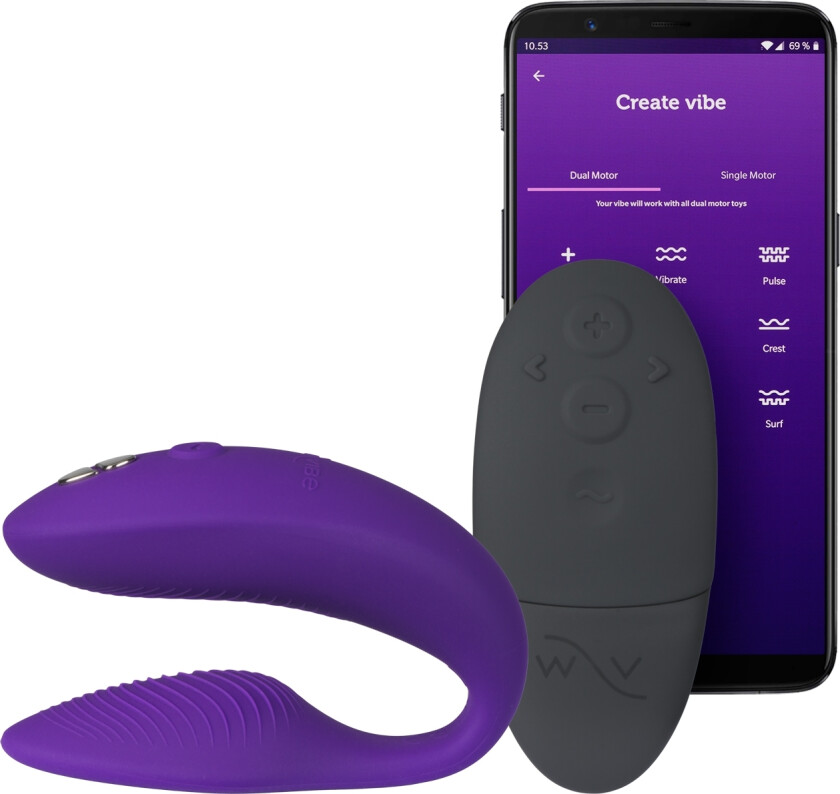Sync 2 App-kontrollert Parvibrator - Lilla
