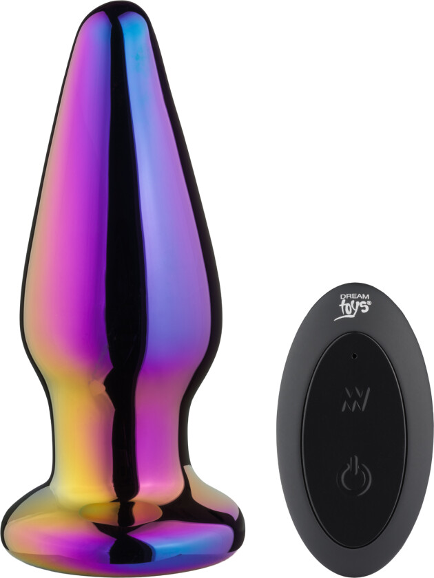 Glamour Glass Vibe Tapered Fjernstyrt Analplugg - Forskjellige farger