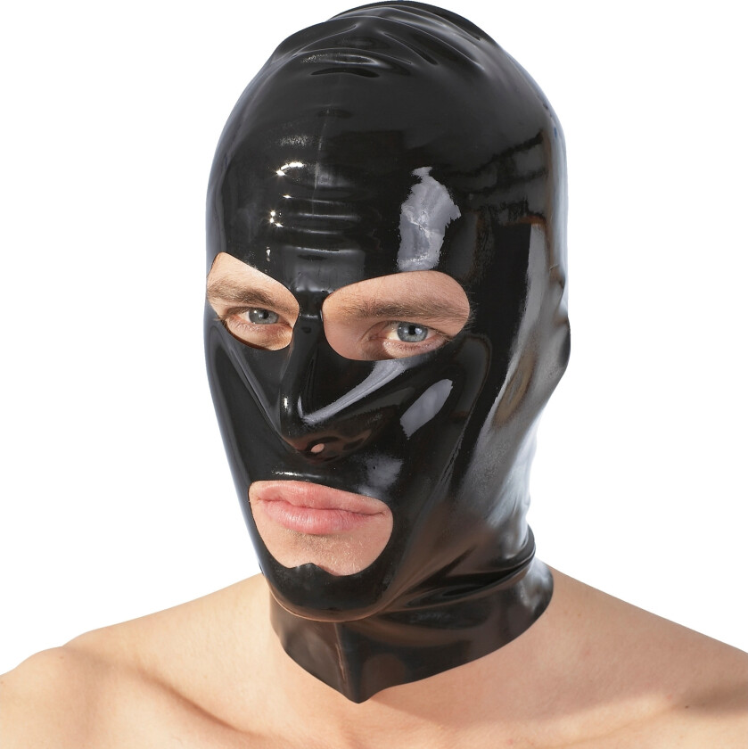 Latex Maske - Svart - One Size