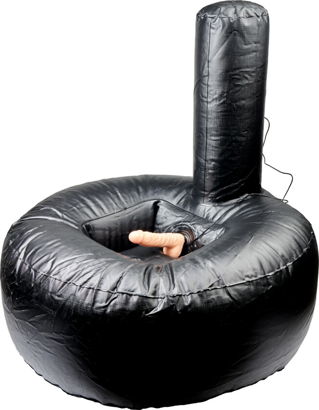 Vibrating Lust Thruster Oppblåsbar Sexpute - Svart