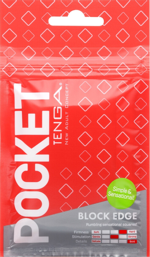 Pocket Block Edge Masturbator     - Hvit