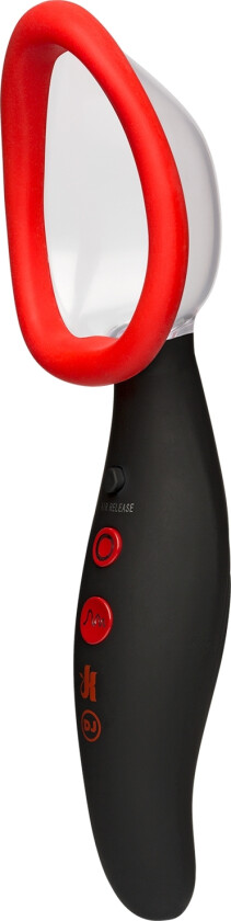 Kink Oppladbar og Vibrerende Vagina Pumpe - Svart