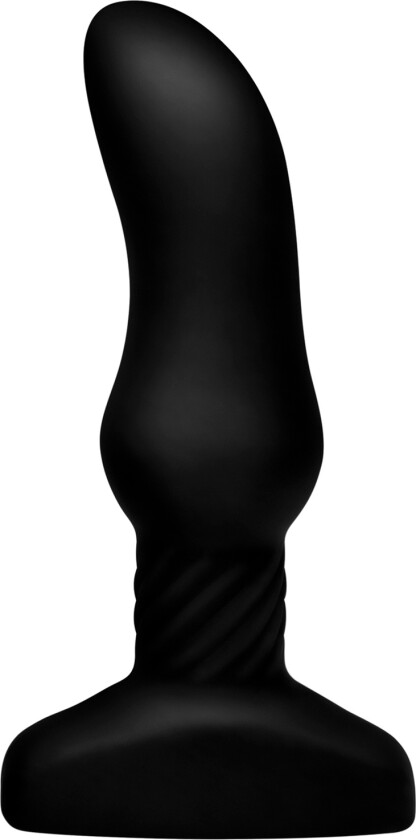 Slim Curved Rimming Fjernstyrt Analplugg - Svart