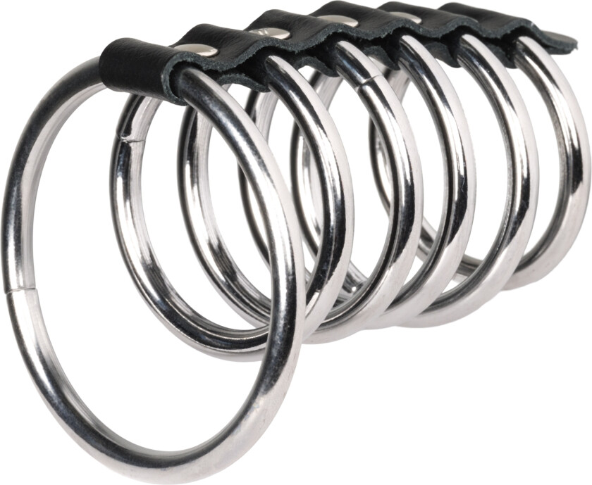 Metal Penisring Tube med Testikkelring - Sølv