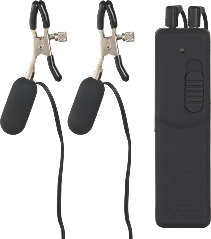 Brystklemmer med Vibrator - Svart
