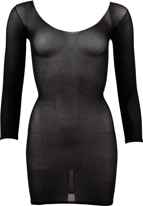 Minikjole med Gullkant - Svart - One Size