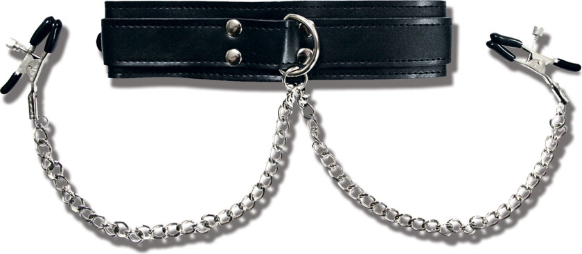 halsbånd med brystklemmer - Svart