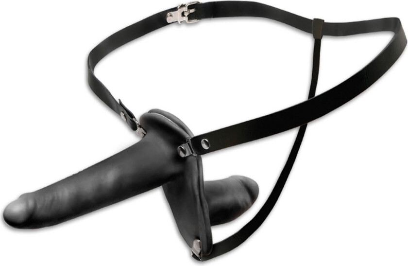 Dobbel Strap-on - Svart