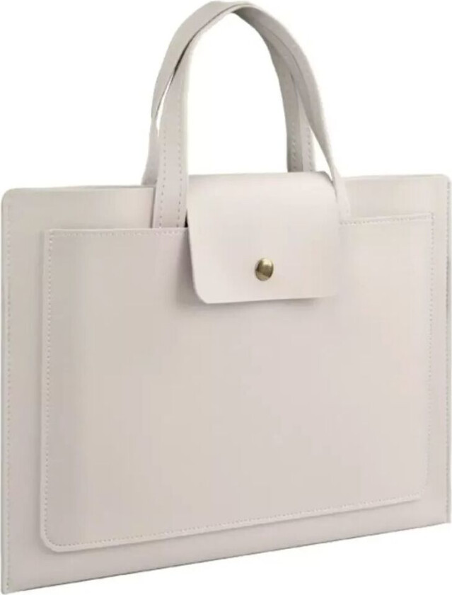 Macbook / Laptop 15-16" Veske Med 2 Rom (40 x 28 cm) - Lys Grå