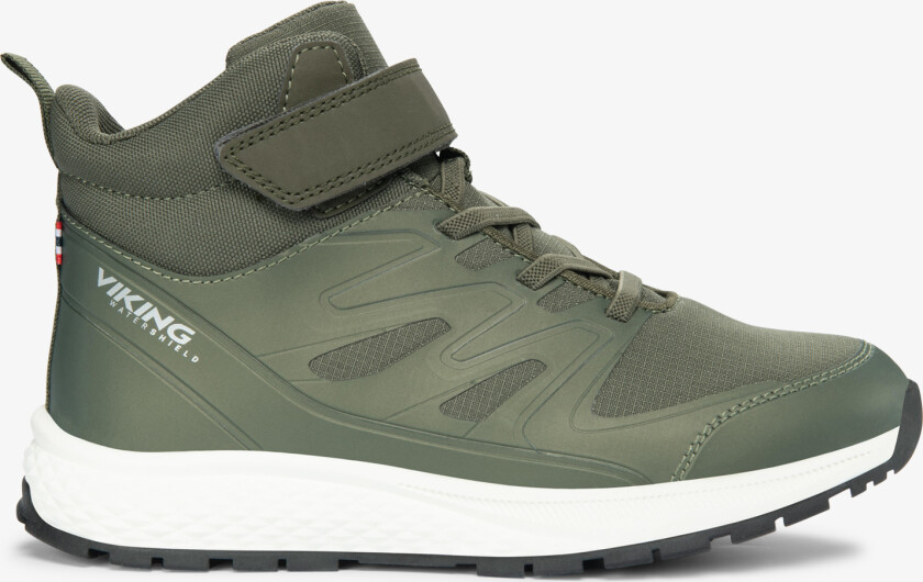 Equip Mid WP 1V Jr Green Waterproof Velcro