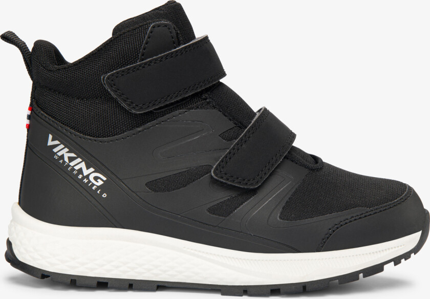 Equip Mid WP 2V Kids Black Waterproof Velcro