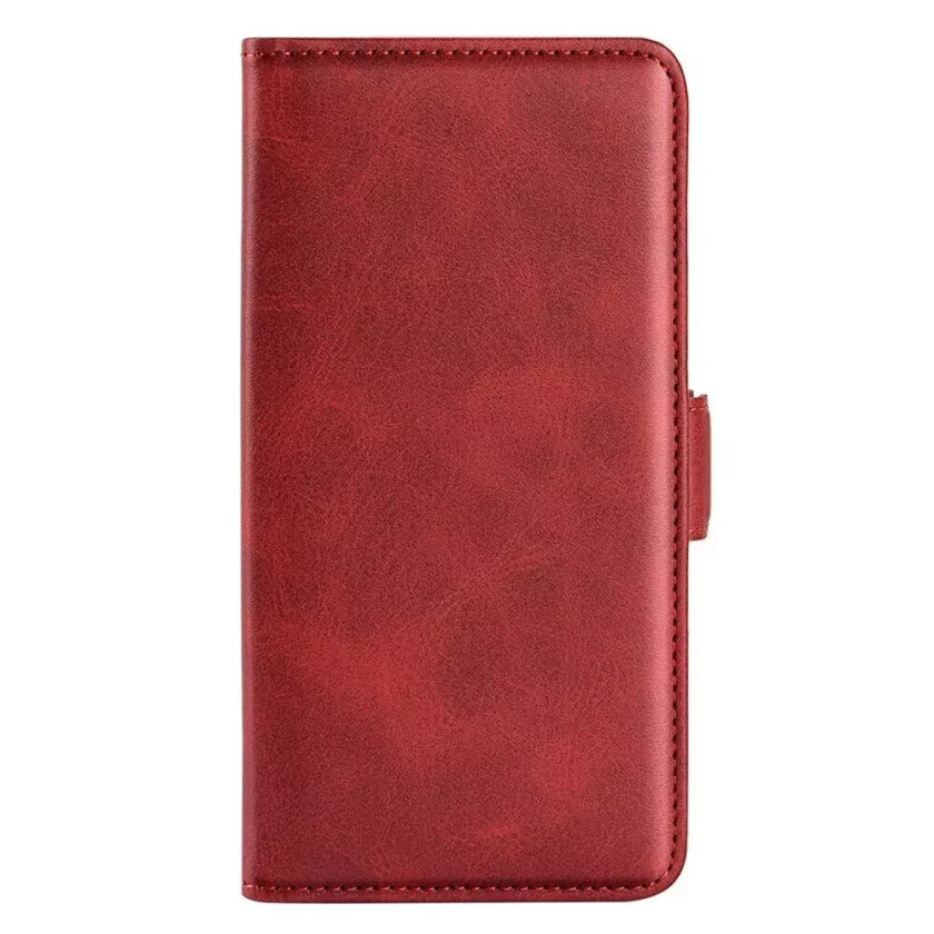 Samsung Galaxy M52 (5G) Flip Deksel i Mykt Skinn med Lommebok - Rød