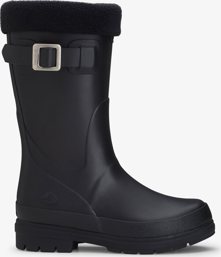 Bilde av Vendela Jr. Black Rubber Boots w/Fleece sock