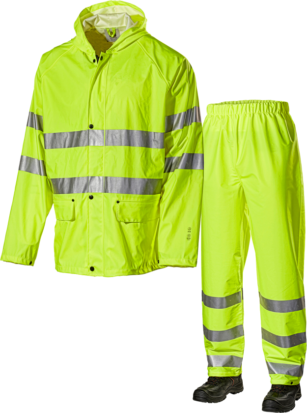 Bilde av Regnsett Jakke+Bukse 2211PU Hi-Viz Gul Str. 3XL