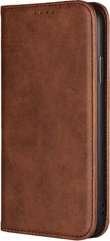 iPhone XR Smart Skinn Flip Deksel med Lommebok - Mørkbrun