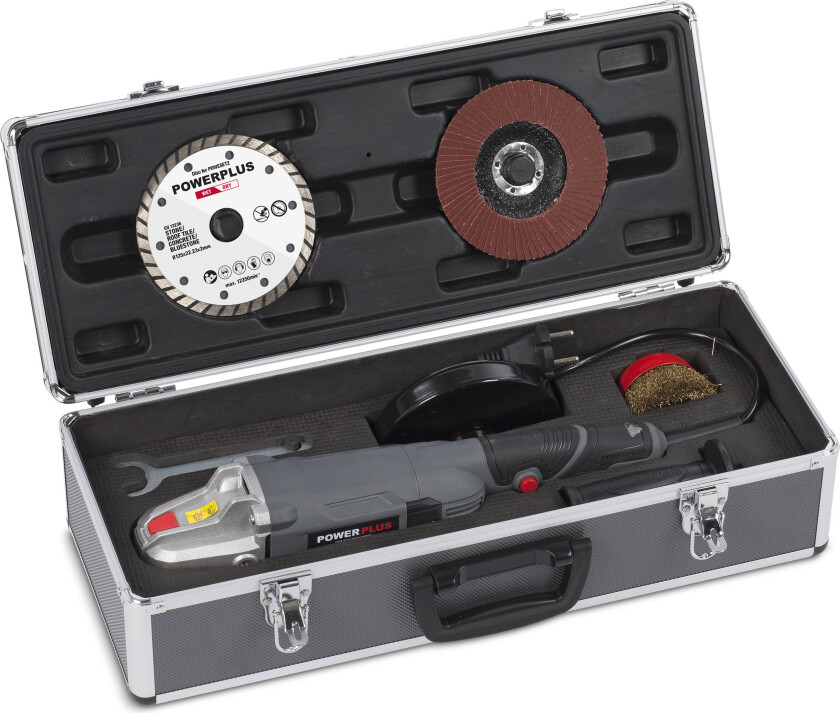 Vinkelsliper 900 watt 125mm i koffert