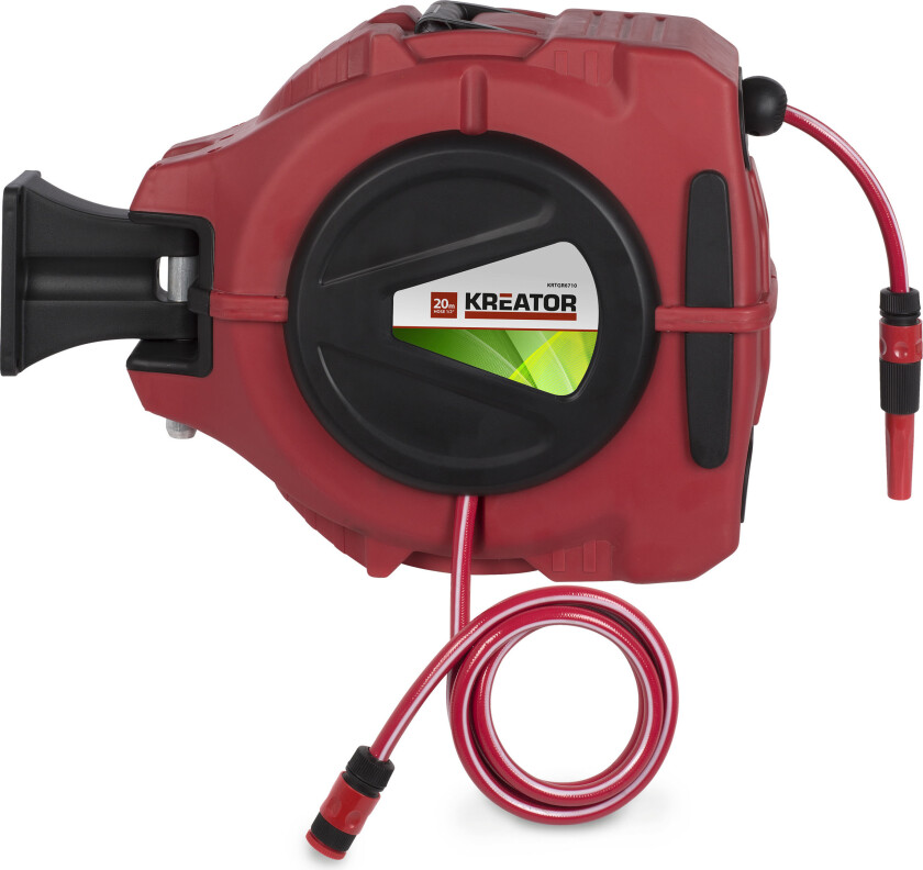 Vannslange med opprull 1/2 20 meter