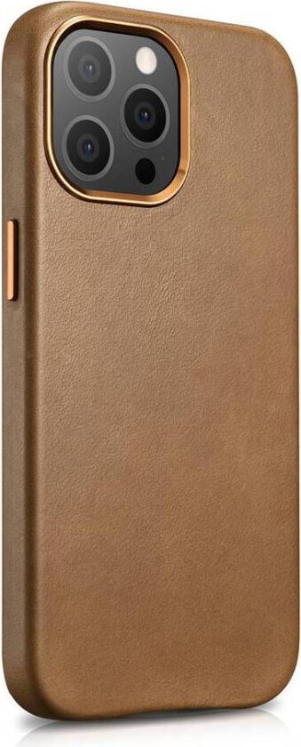 Eksklusivt iPhone 13 Pro deksel i ekte skinn fra iCarer - Brun