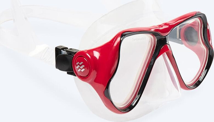 dykkemaske til voksne - Hudson - Rød/svart