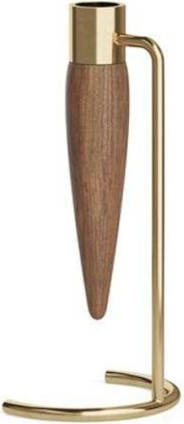 Umanoff lysestake Polert messing-valnøtt