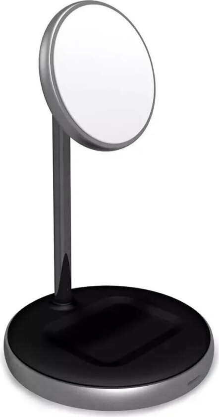 Magnetisk 2-i-1 Trådløs Lader 15W m. 18W QC Vegglader - MagSafe-Kompatibel - Space Grey