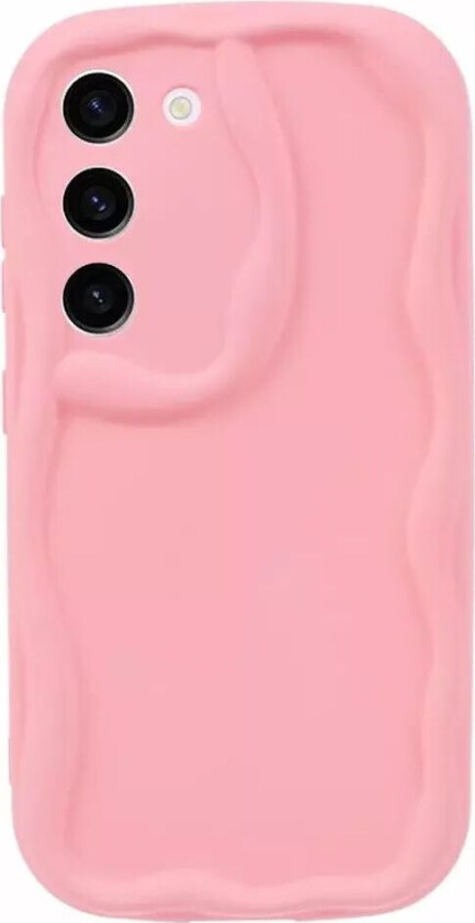 Samsung Galaxy S21 Fleksibelt Plast Deksel m. Bølgete Kanter - Rosa