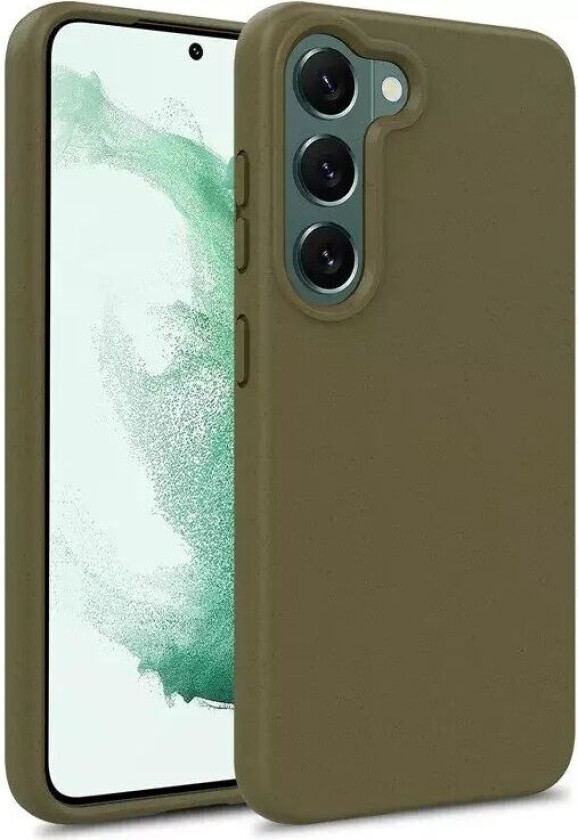 Samsung Galaxy S23 Matt Fleksibelt Plast Deksel - Mørke Grønn