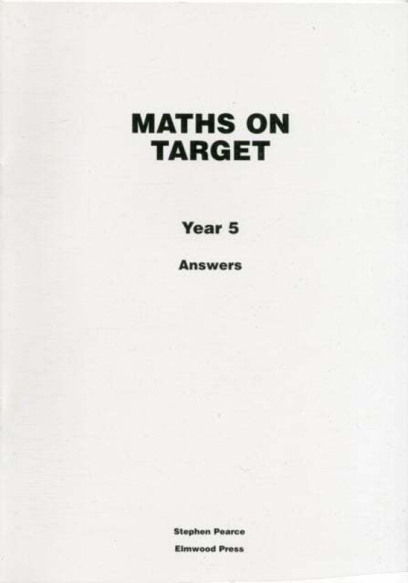 Maths on Target Year 5 Answers av Stephen Pearce