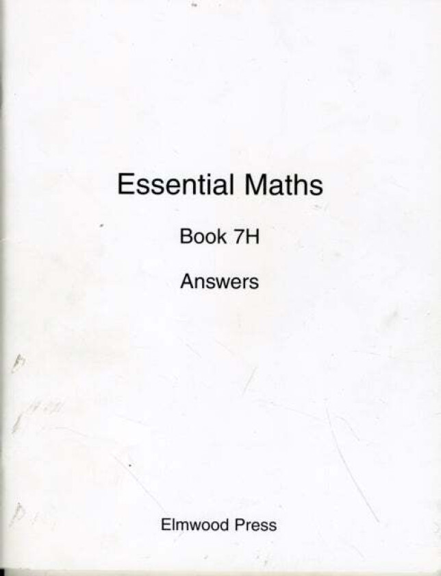 Essential Maths 7H Answers av David Rayner, Michael White