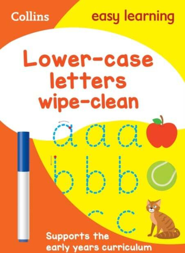 Lower Case Letters Age 3-5 Wipe Clean Activity Book av Collins Easy Learning