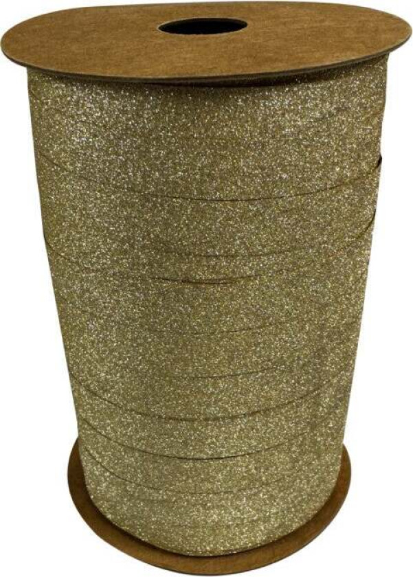 Gavebånd 100m x 10xm Gull Glitter