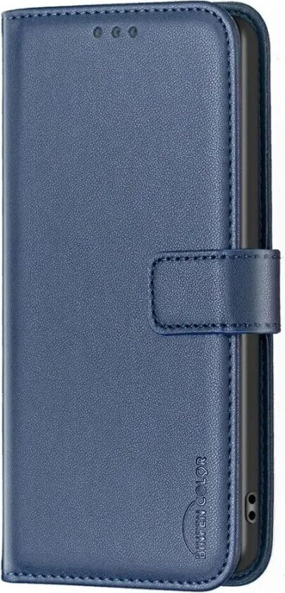 Samsung Galaxy M15 (5G) Kunst Skinn Flip Deksel m. Stativ & Lommebok - Blå