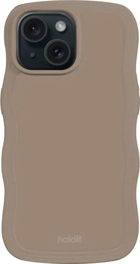 Holdit iPhone 15 Plus / 14 Plus Wavy Deksel - Mocha Brown