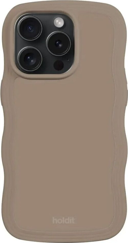 Holdit iPhone 15 Pro Wavy Deksel - Mocha Brown