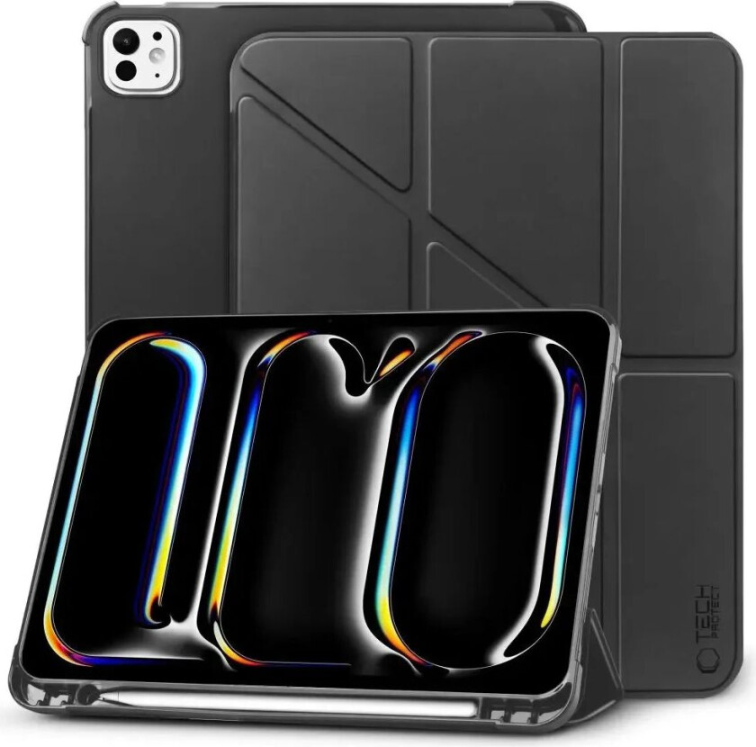 Tech-Protect iPad Pro 11" (2024) SC Origami Deksel m. Apple Pencil Holder - Svart