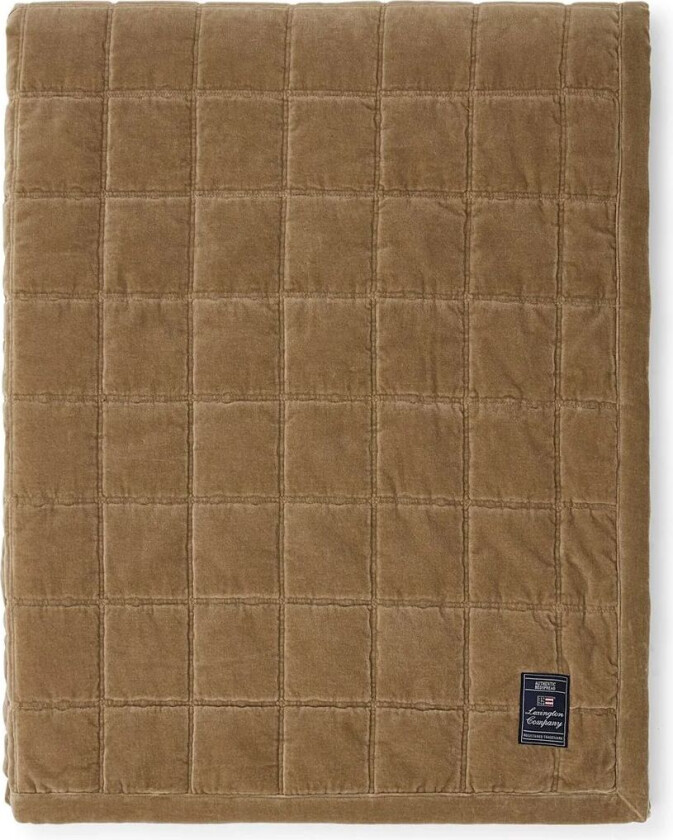 Cotton Velvet quiltet sengeteppe 160 x 240 cm Walnut