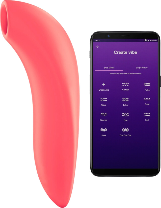 Melt app-styrt klitorisstimulator - Korall