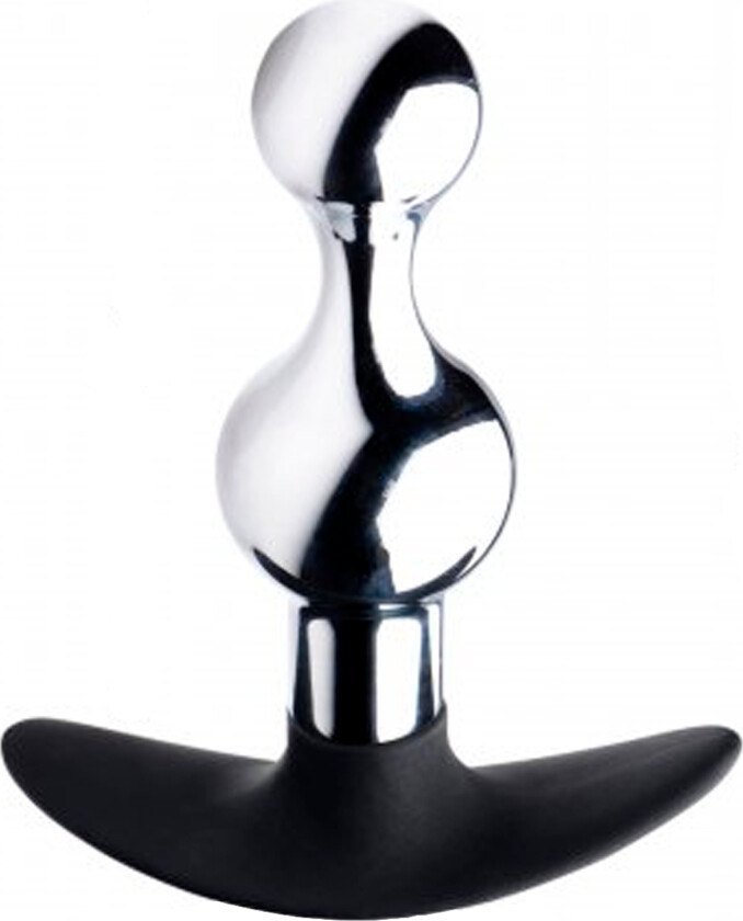 Dark Drop Metall Butt Plug - Sølv