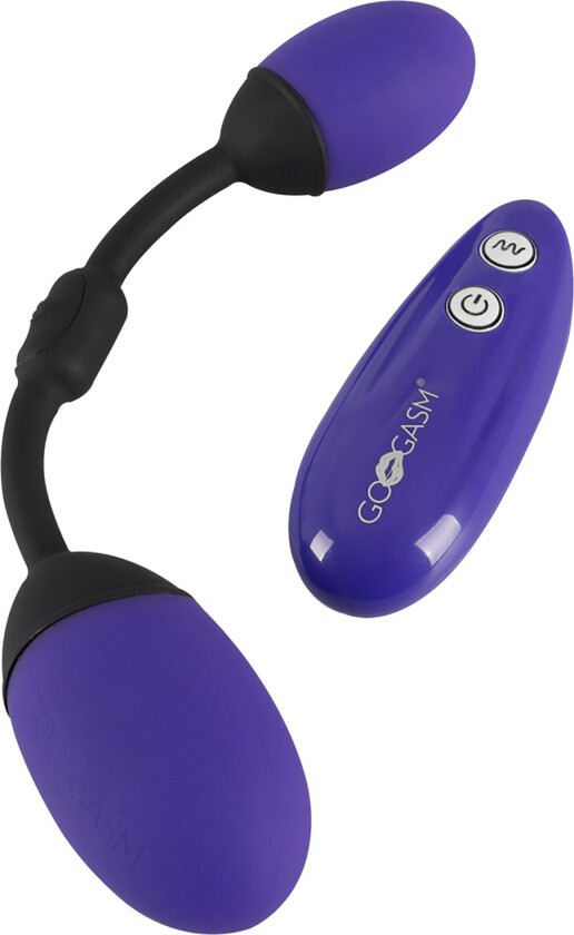 Vagina and Butt Balls Fjernstyrt Vibrator - Lilla