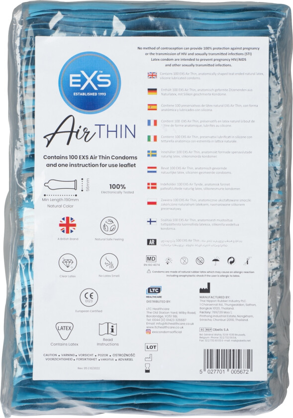 Air Thin Kondomer 100 stk    - Klar