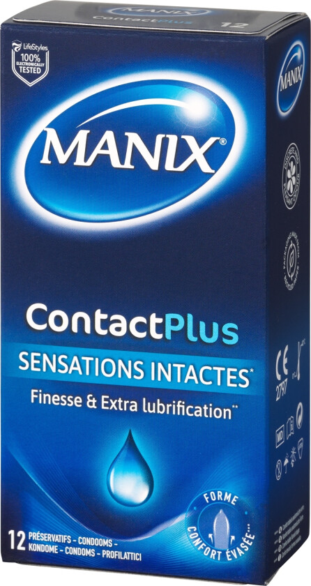 Contact Plus Kondomer 12 stk - Klar
