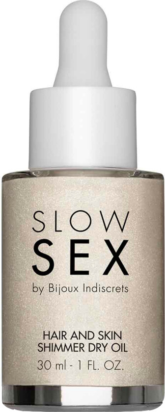 Slow Sex by Bijoux Hair and Skin Olje med Glitter 30 ml - Beige